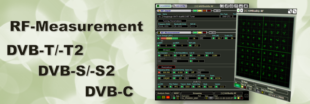RF Measurement DVB-T, DVB-T2, DVB-S, DVB-S2, DVB-C
