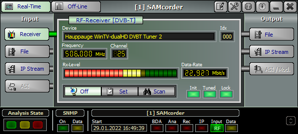 SAMcorder - Real-Time Broadcast Analyzer